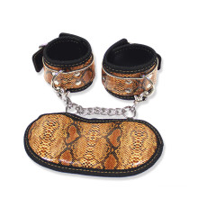 Snakeskin Sm Tool Set Juego Adulto Sexy Bdsm Mask Sex Eyepatch Esposa con Ciego